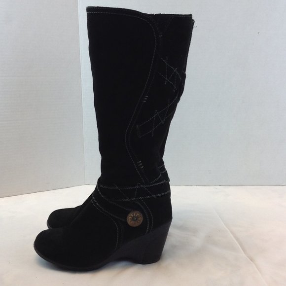 Blondo 'Leana' Black Suede Aqua Protect Knee High Boots - Picture 4 of 16